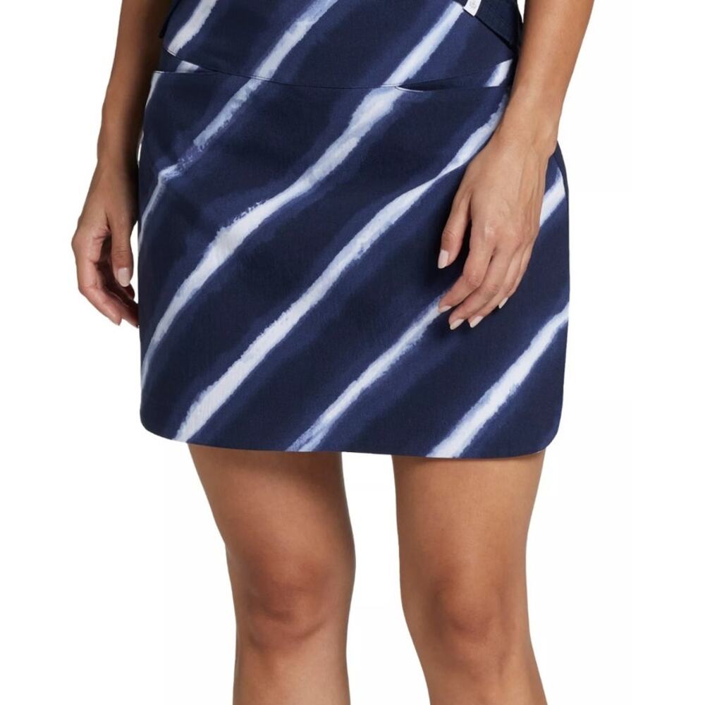 Lady Hagen Navy White Stripe Tummy Control Golf Skirt Skort Women NWT Sz XXL 2XL